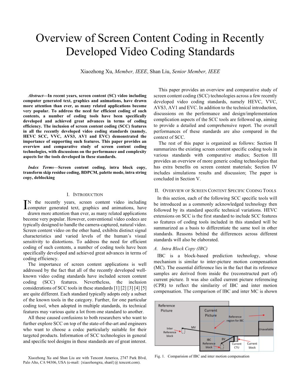 Overview of Screen Content Coding in Recently Developed Video Coding Standards