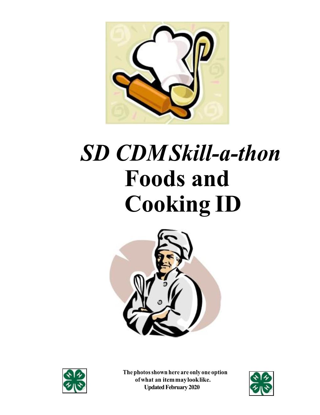 Food Cooking ID Skill-A-Thon Booklet