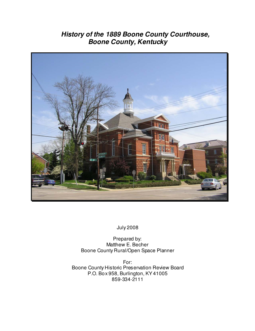 History of the Old Courthouse