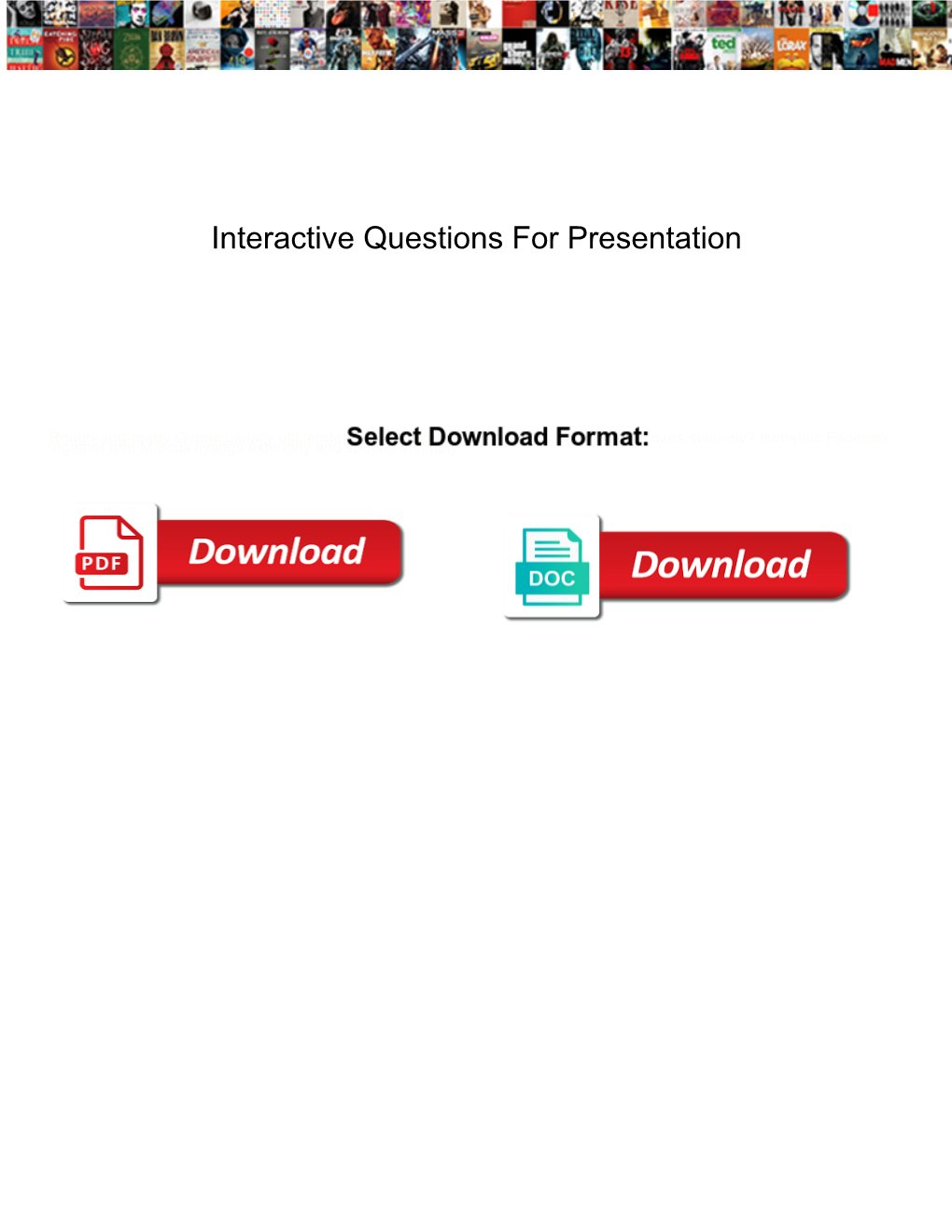 Interactive Questions for Presentation