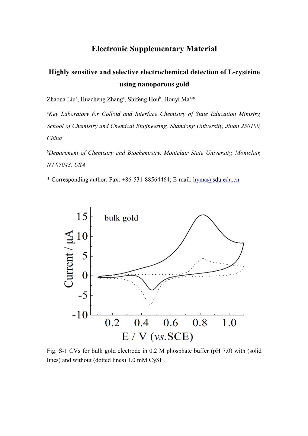 Highly Sensitive and Selective Electrochemical Detection of L-Cysteine Using Nanoporous Gold