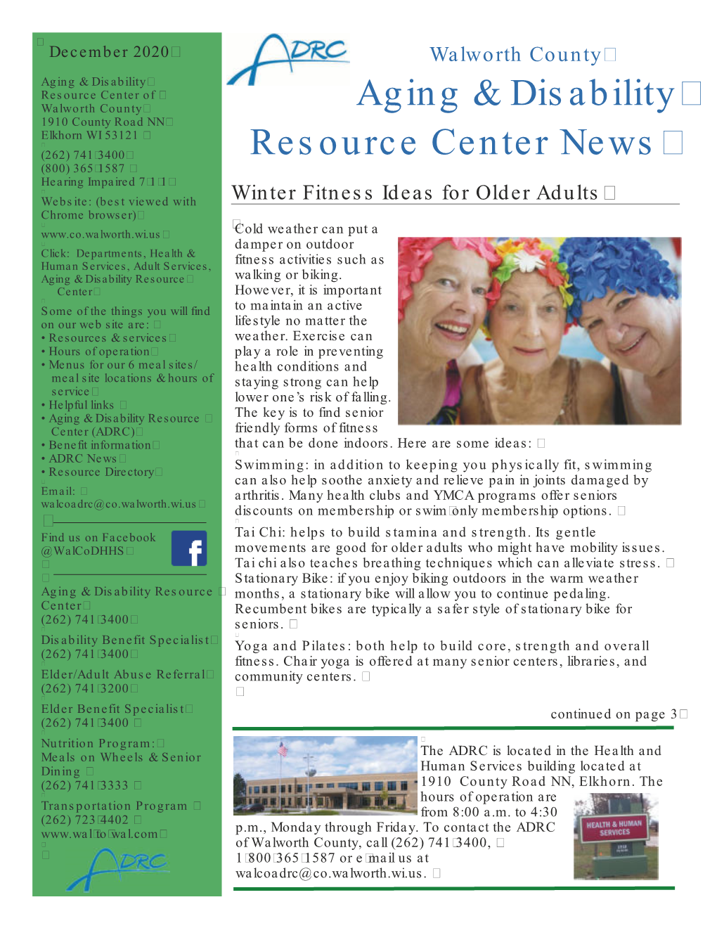 Aging Disability Resource Center News