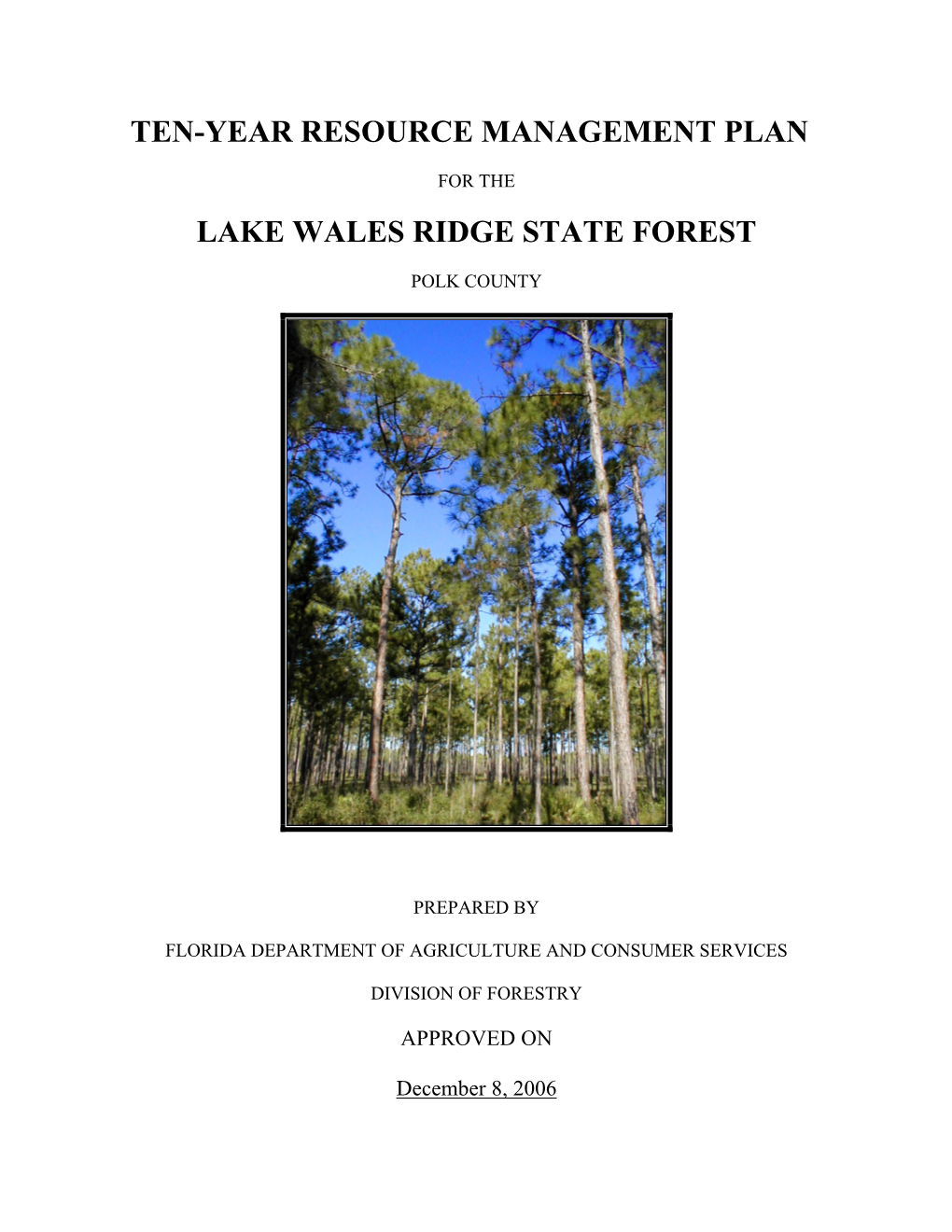 Lake Wales Ridge State Forest