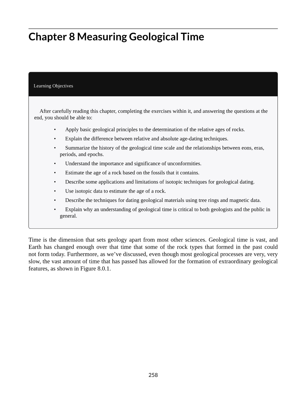 Chapter 8 Measuring Geological Time