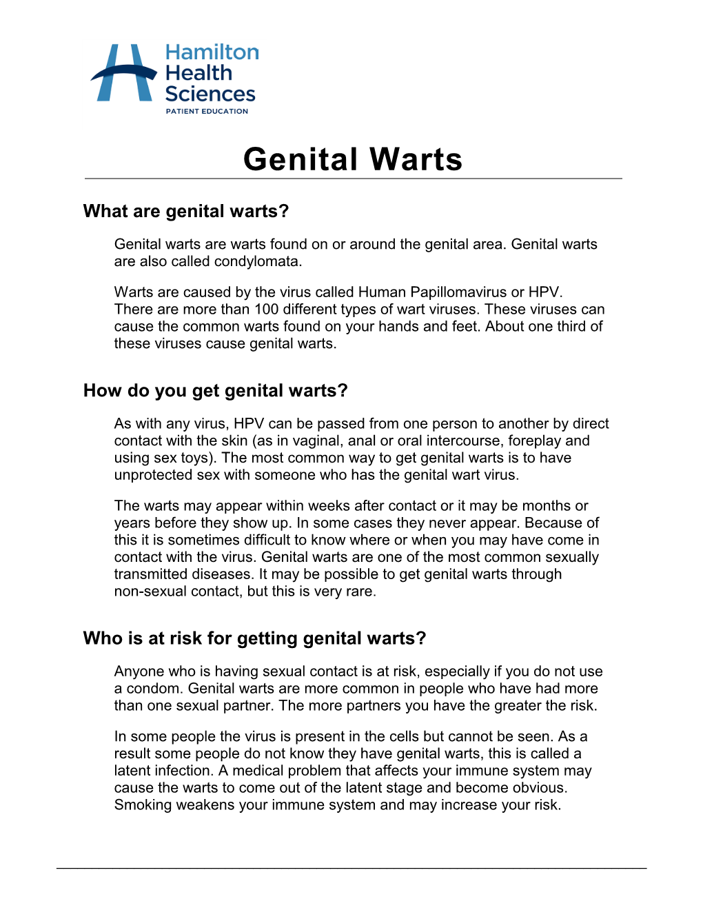 Genital Warts