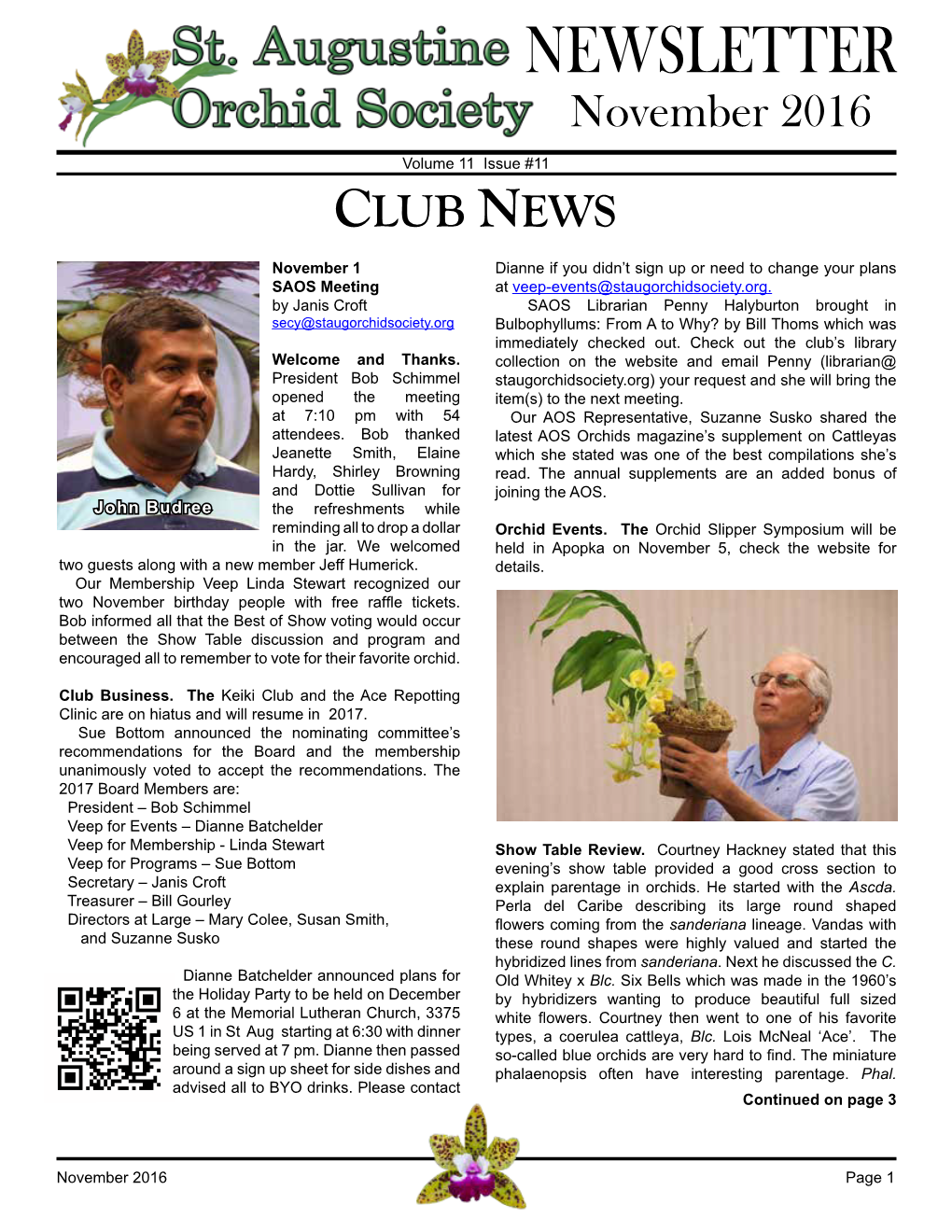 NEWSLETTER November 2016