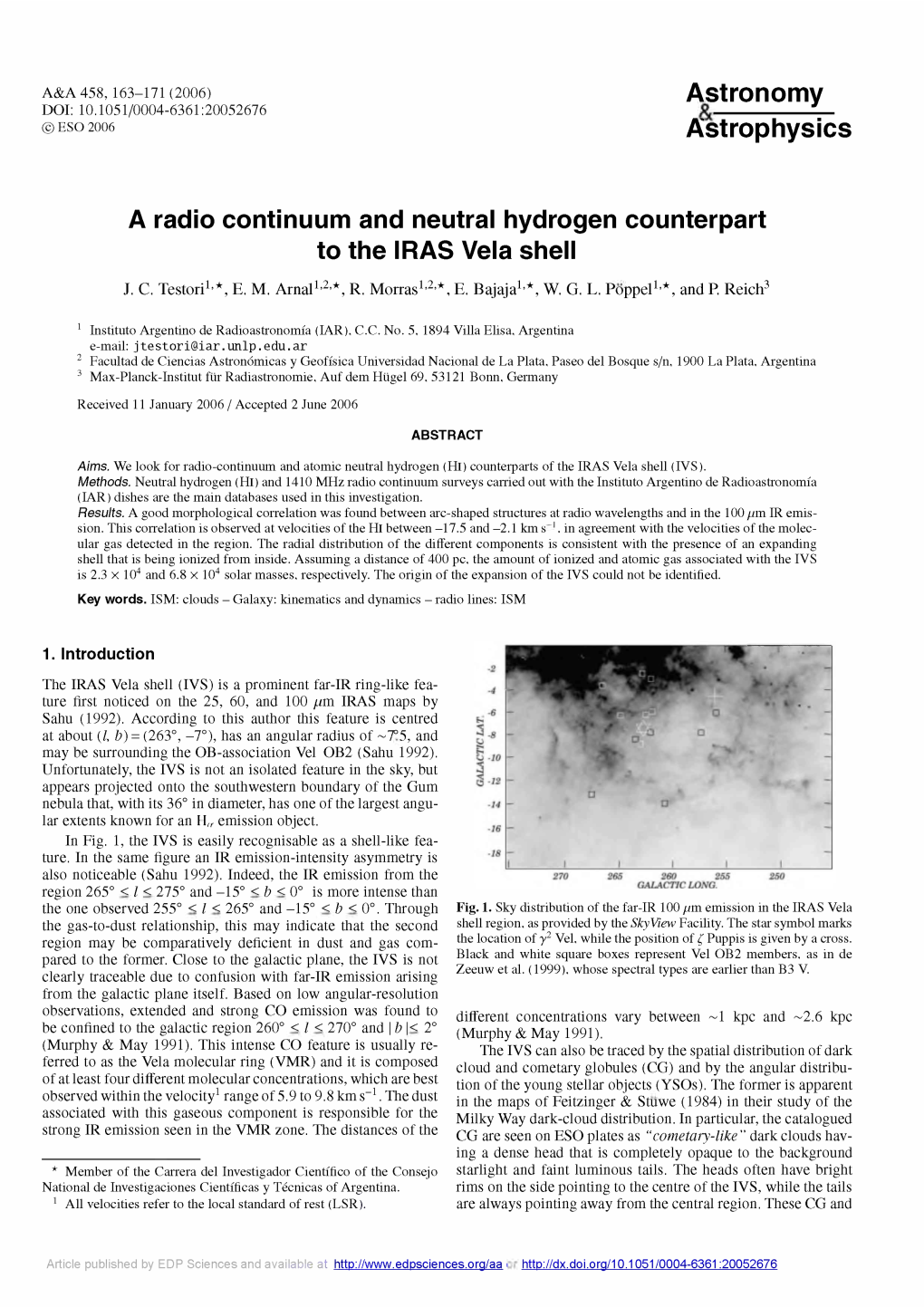 A Radio Continuum and Neutral Hydrogen Counterpart to the IRAS Vela Shell