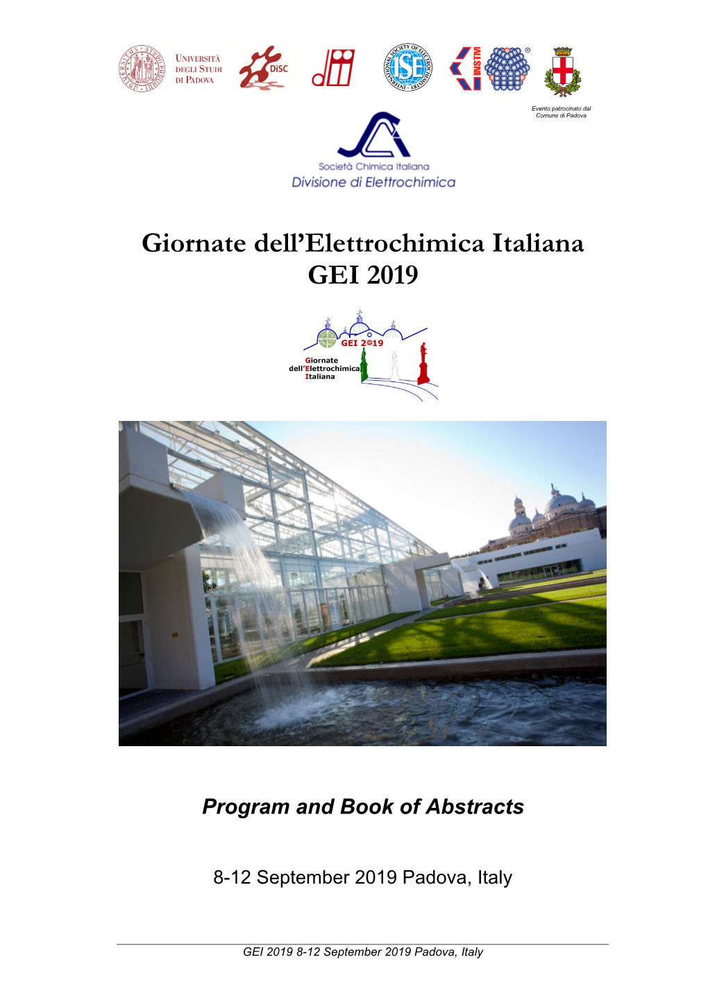 Giornate Dell'elettrochimica Italiana GEI 2019