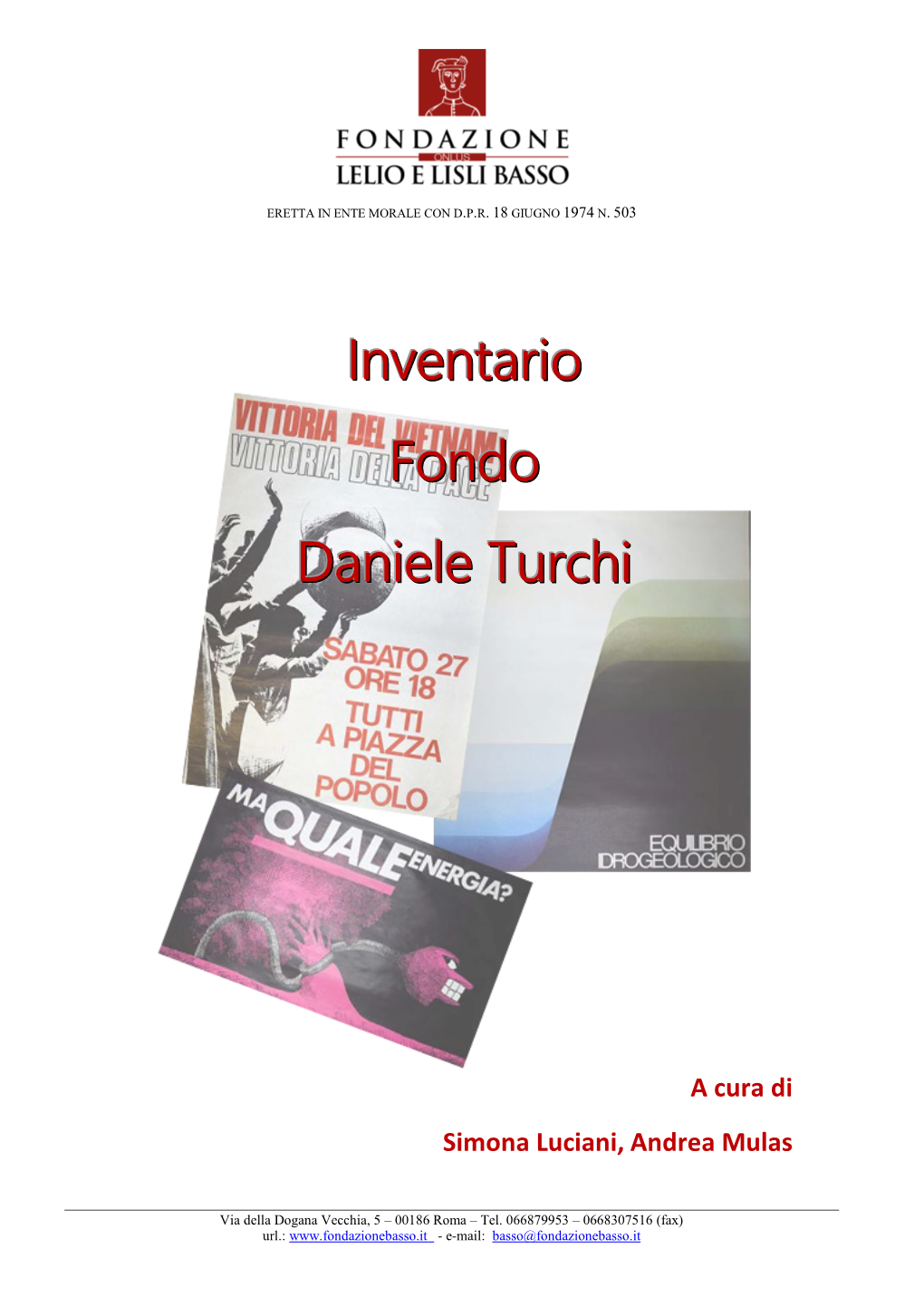 Inventario Fondo Daniele Turchi