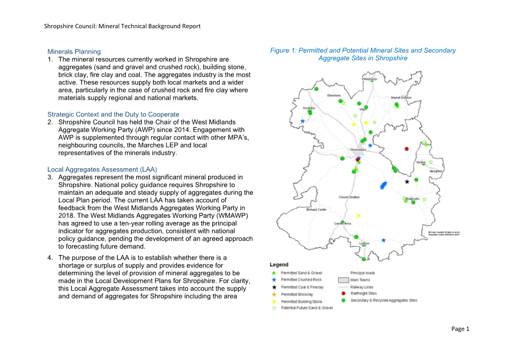 Mineral Technical Background Report Page 1