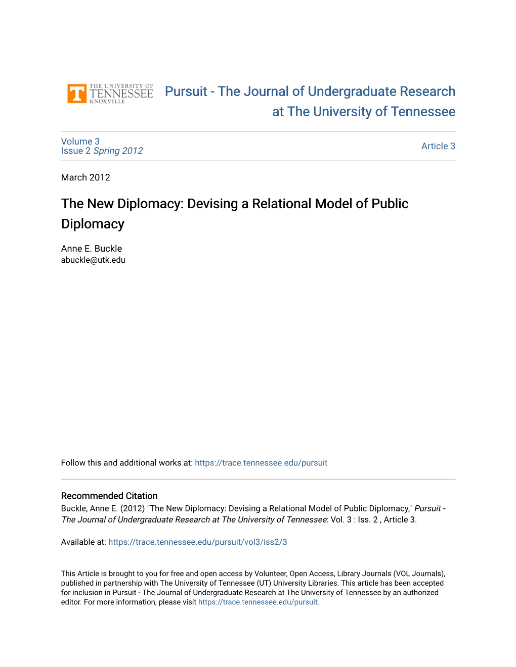 Devising a Relational Model of Public Diplomacy