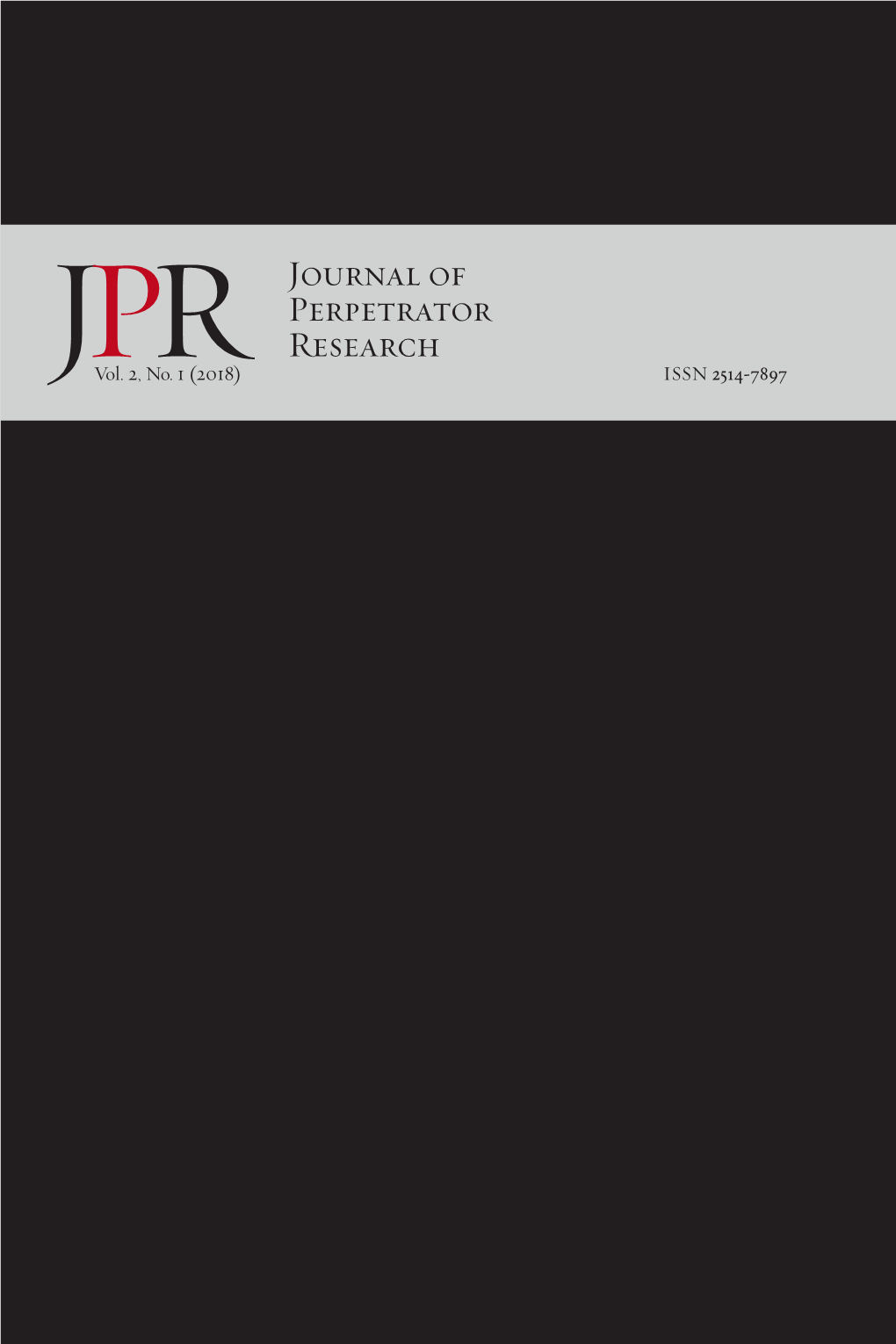 JPR Journal of Perpetrator Research