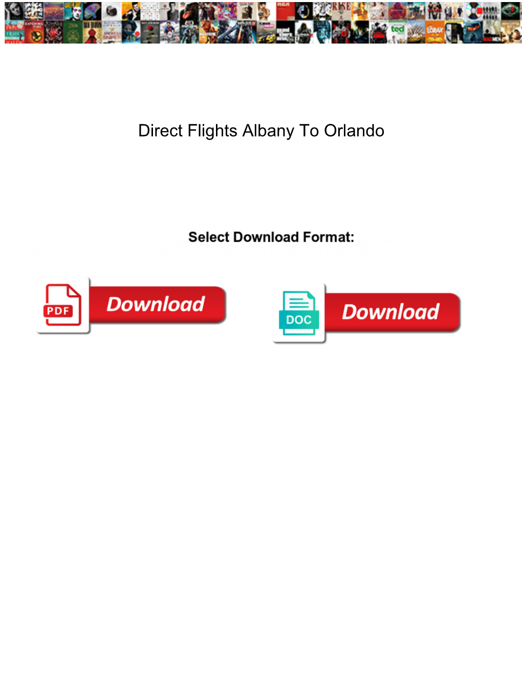 Direct Flights Albany to Orlando