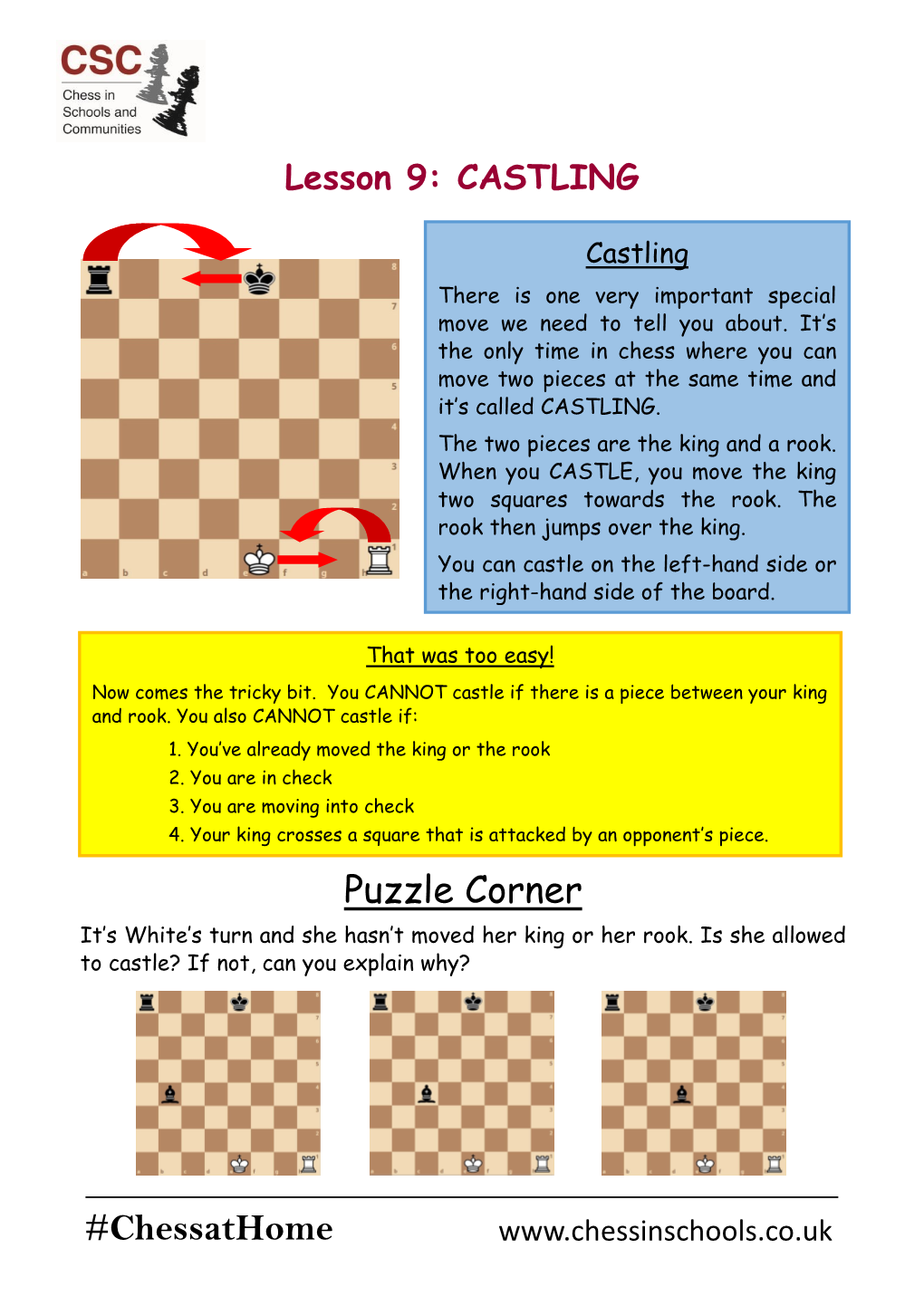 Lesson 9: CASTLING