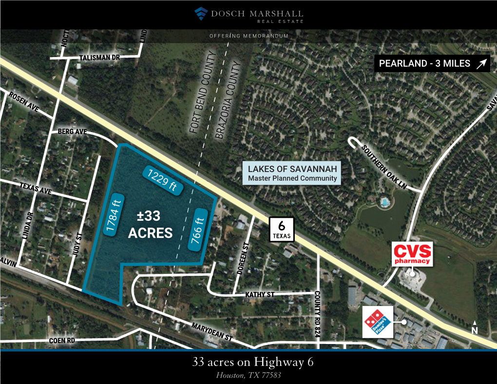 ±33 Acres on Highway 6 Houston, TX 77583