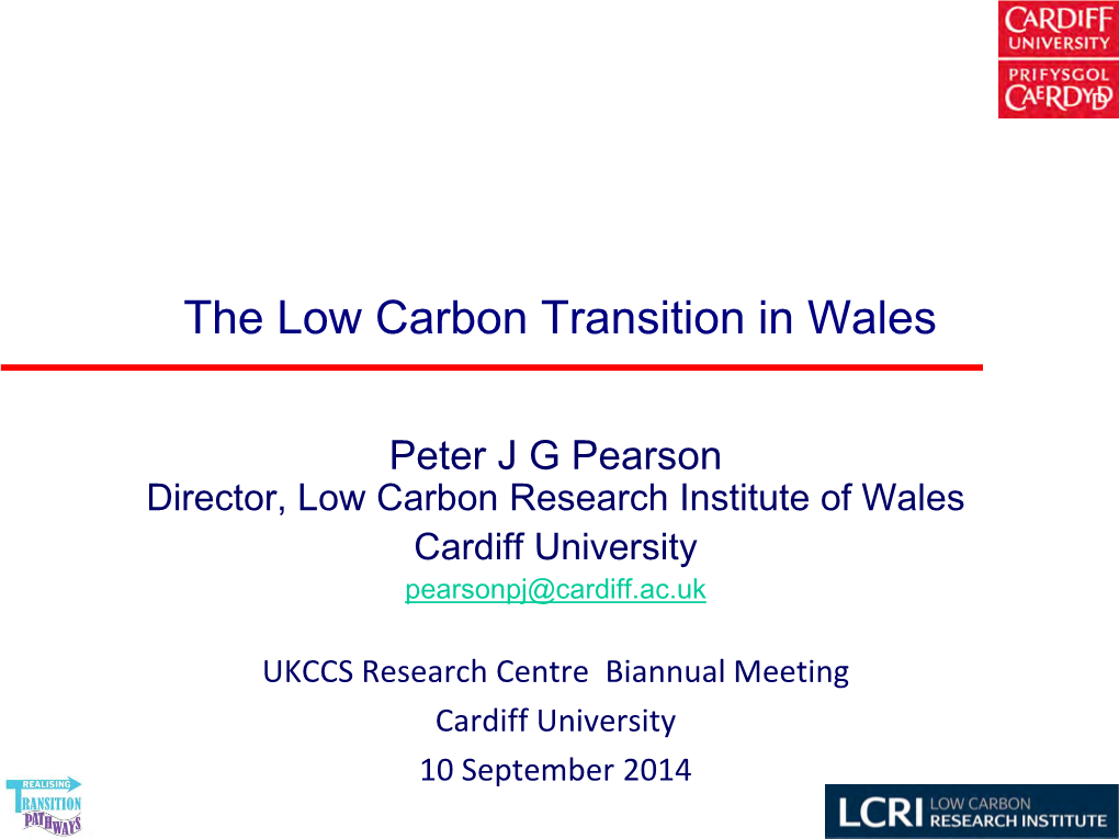 A Low Carbon Transition, 2012 Delivery Plan, 2014