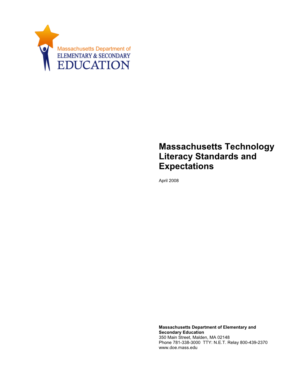 ARCHIVED: Massachusetts Technology Standards and Expectations