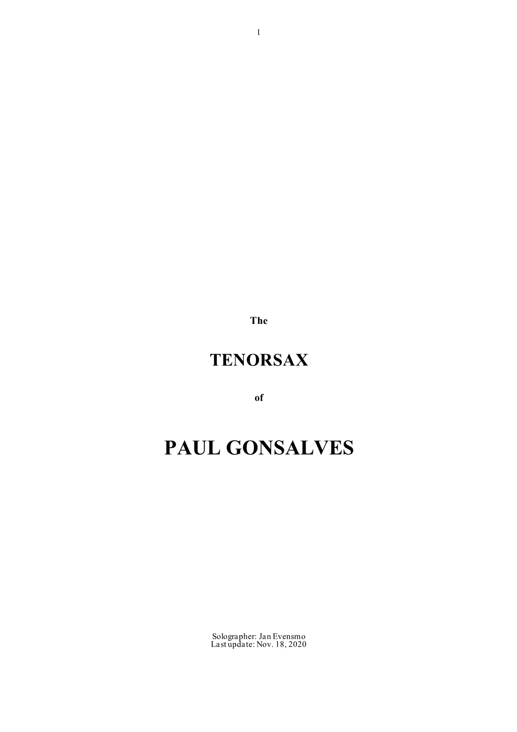 Paul Gonsalves