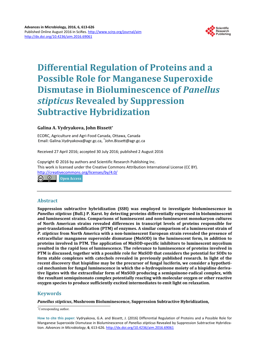 Differential Regulation of Proteins and A