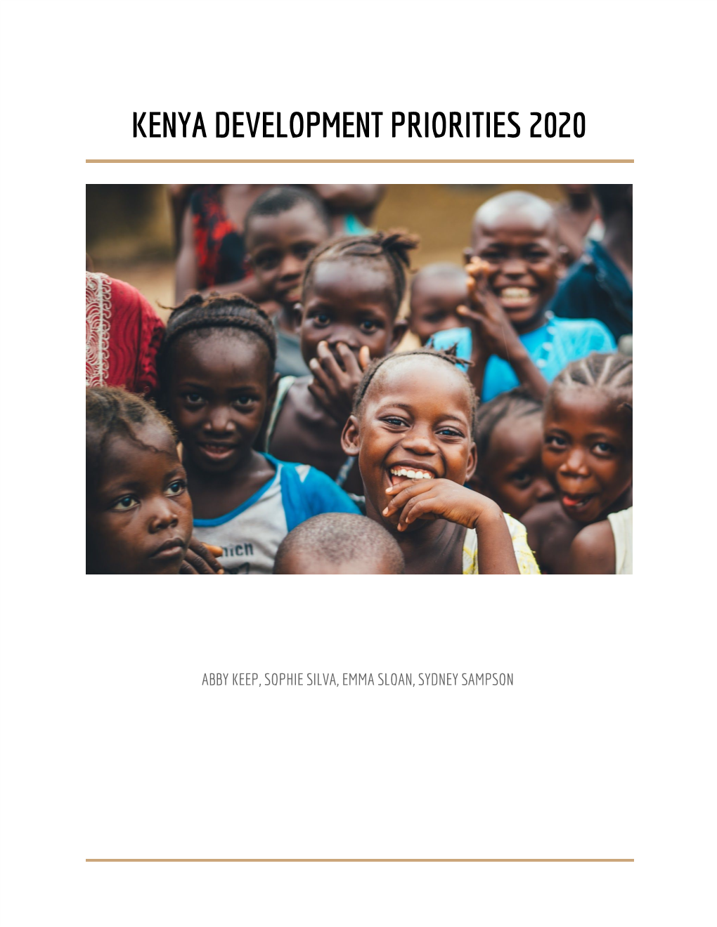 Kenya Development Priorities 2020