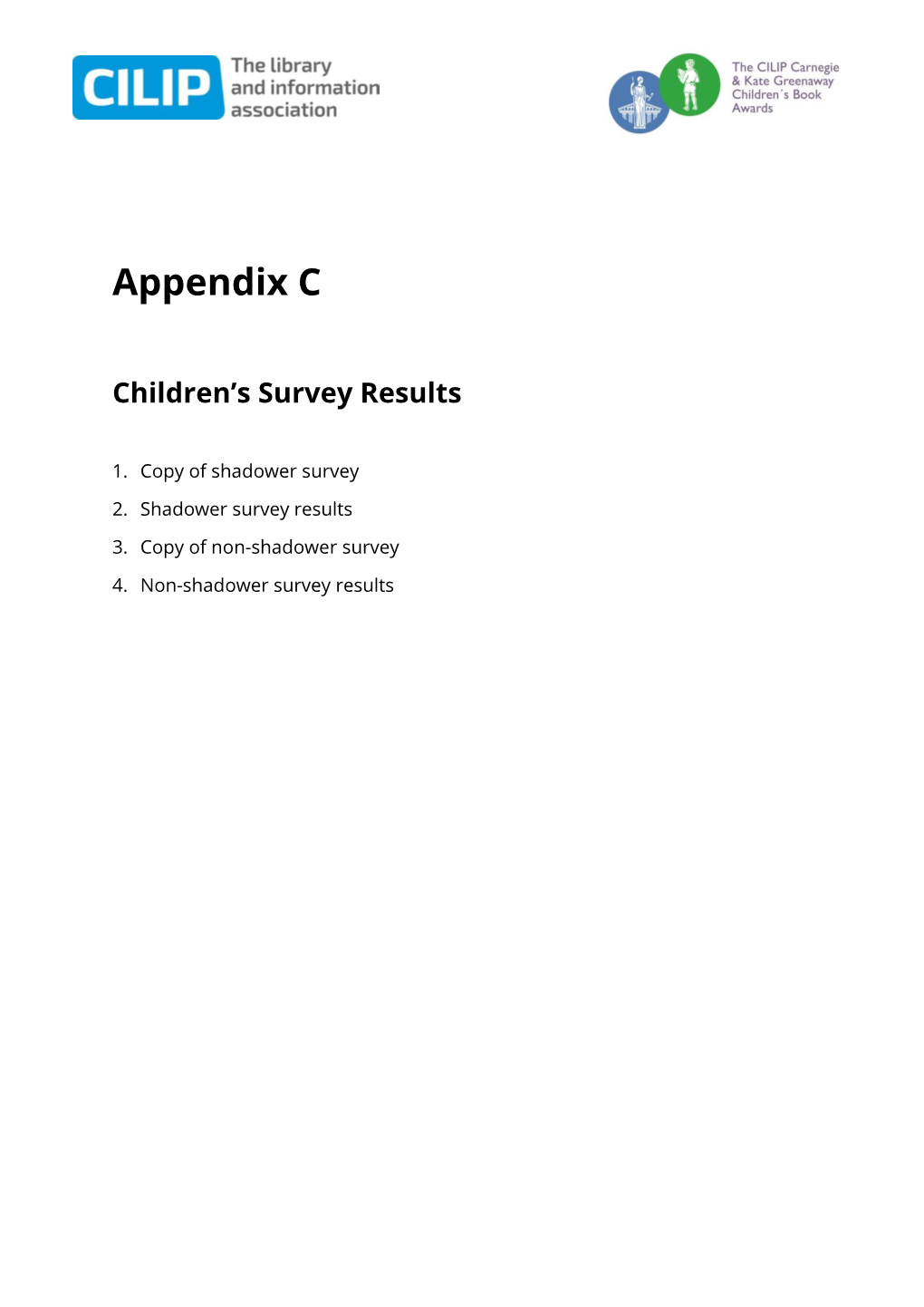 Children's Survey Results