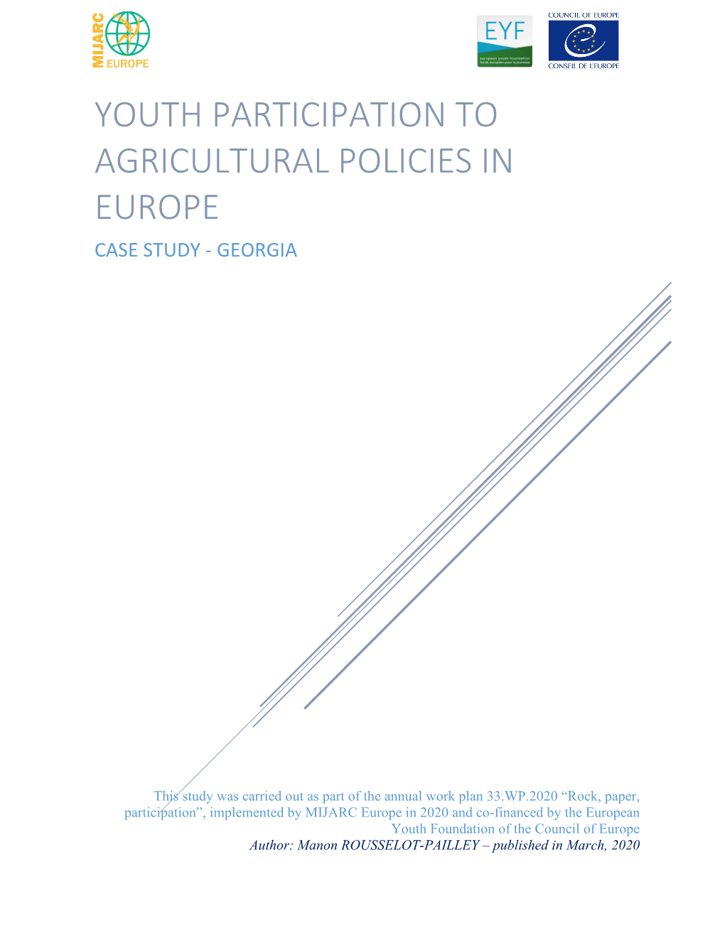 Youth Participation to Agricultural Policies in Europe