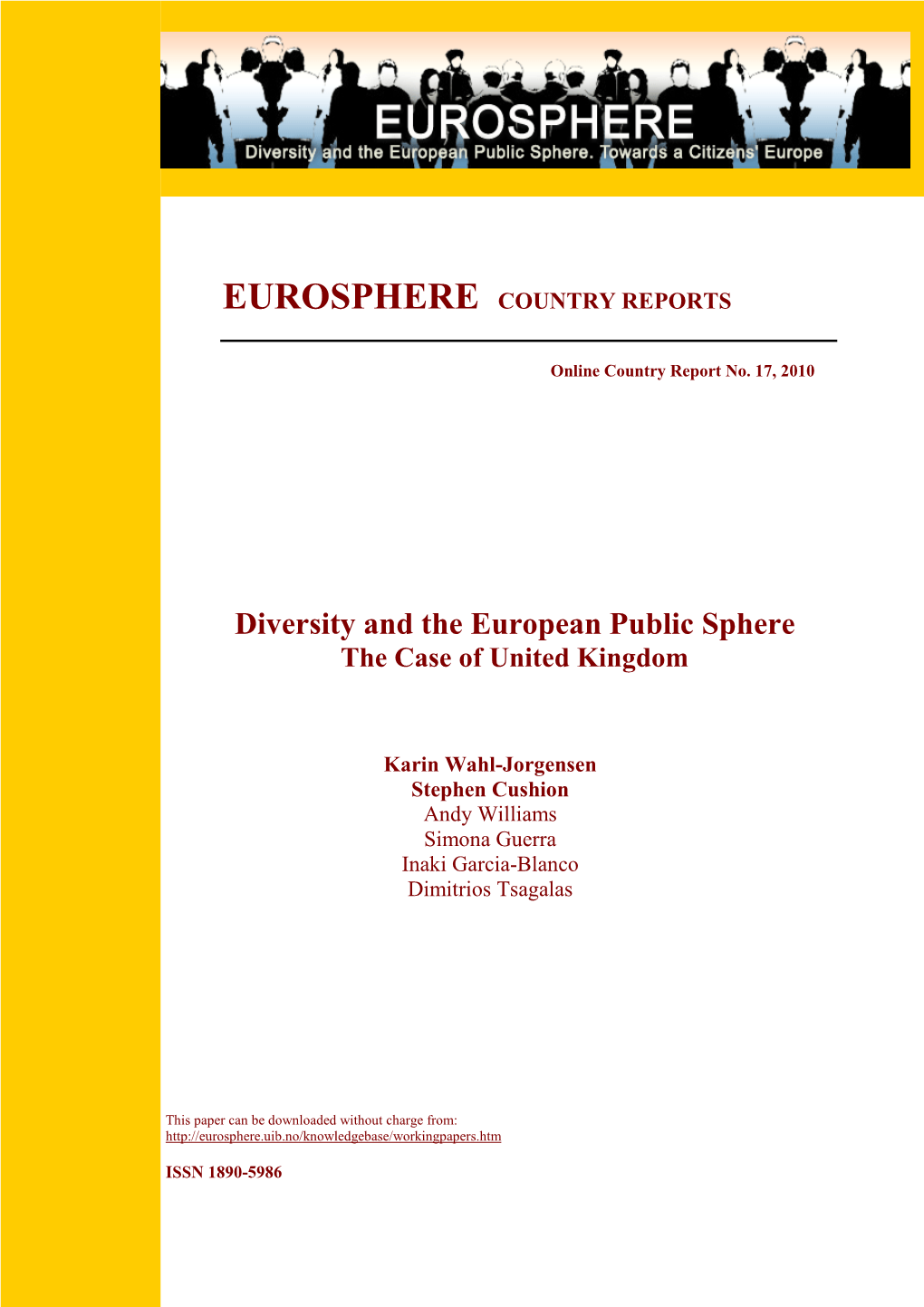 Diversity and the European Public Sphere the Case of United Kingdom