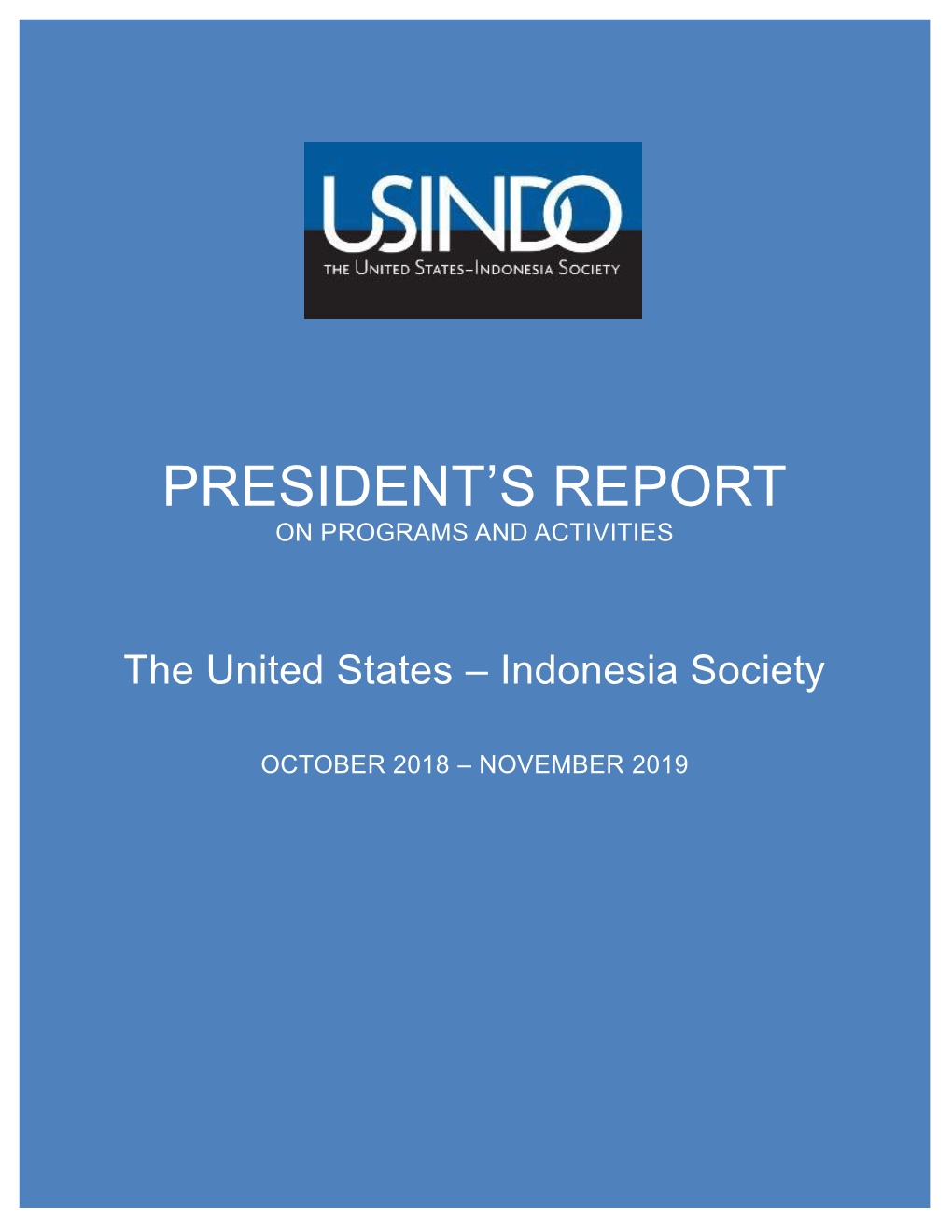 President's Report