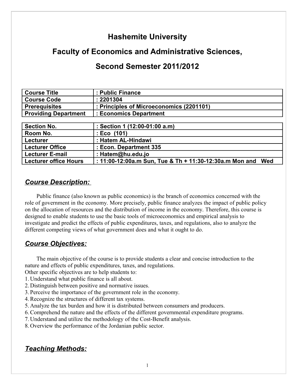 Faculty of Economics and Administrative Sciences