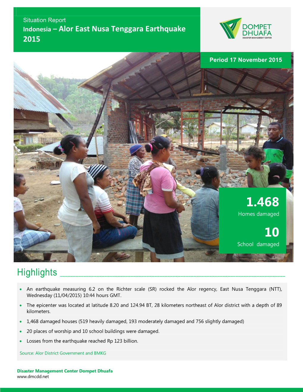 Indonesia – Alor East Nusa Tenggara Earthquake 2015