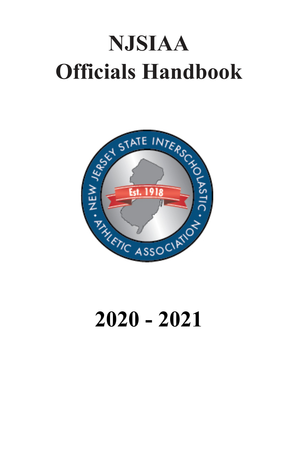 NJSIAA Officials Handbook 2020
