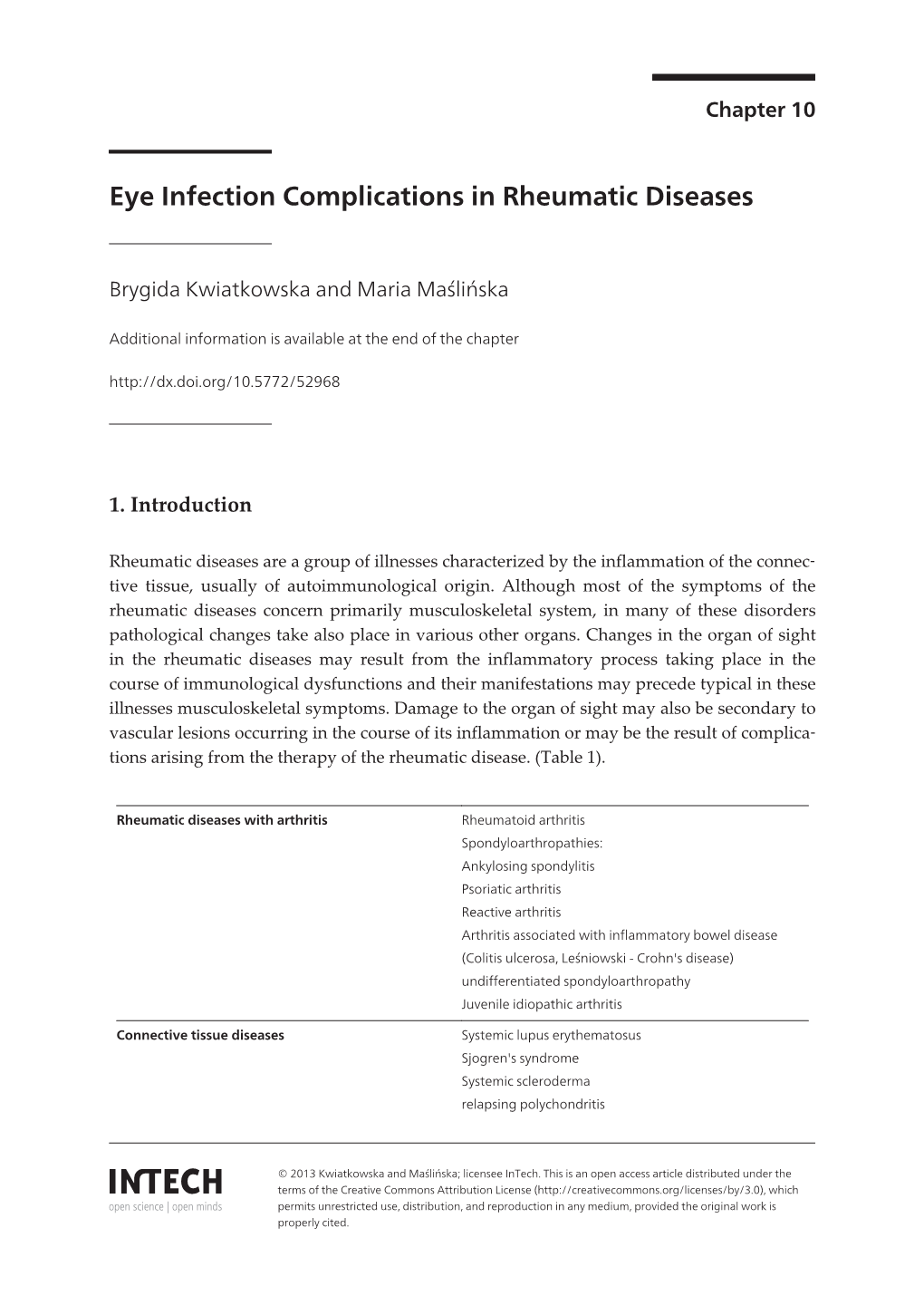 Eye Infection Complications in Rheumatic Diseases