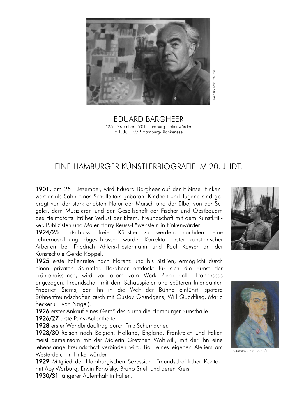 Eduard Bargheer Eine Hamburger