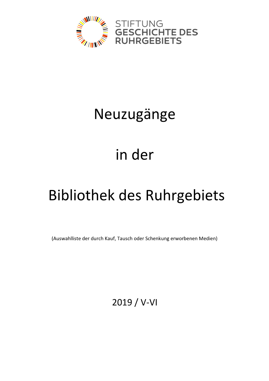 Neuerwerbungen V-VI 2019