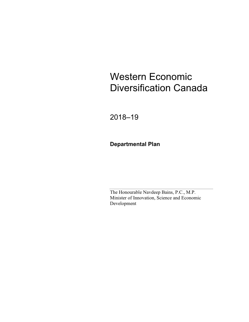 Western Economic Diversification Canada