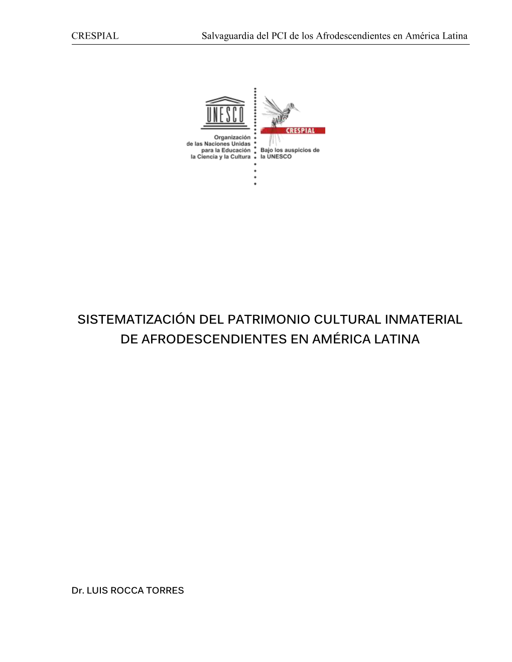 Informe De Sistematización Del Patrimonio Cultural
