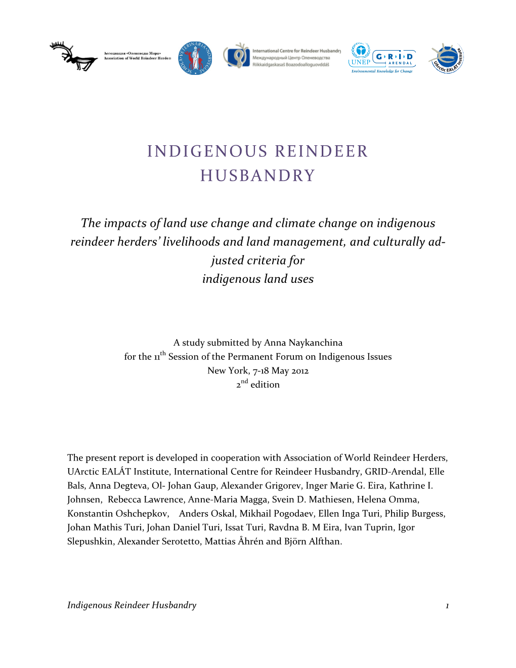 Indigenous Reindeer Husbandry