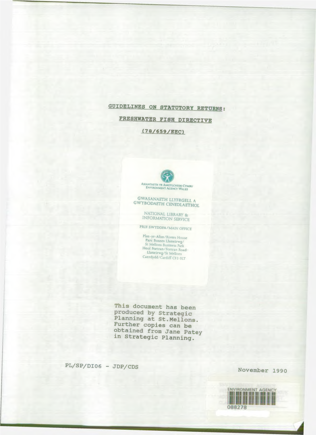 Guidelines on Statutory Returns; Freshwater Fish Directive (78/659/Eec)