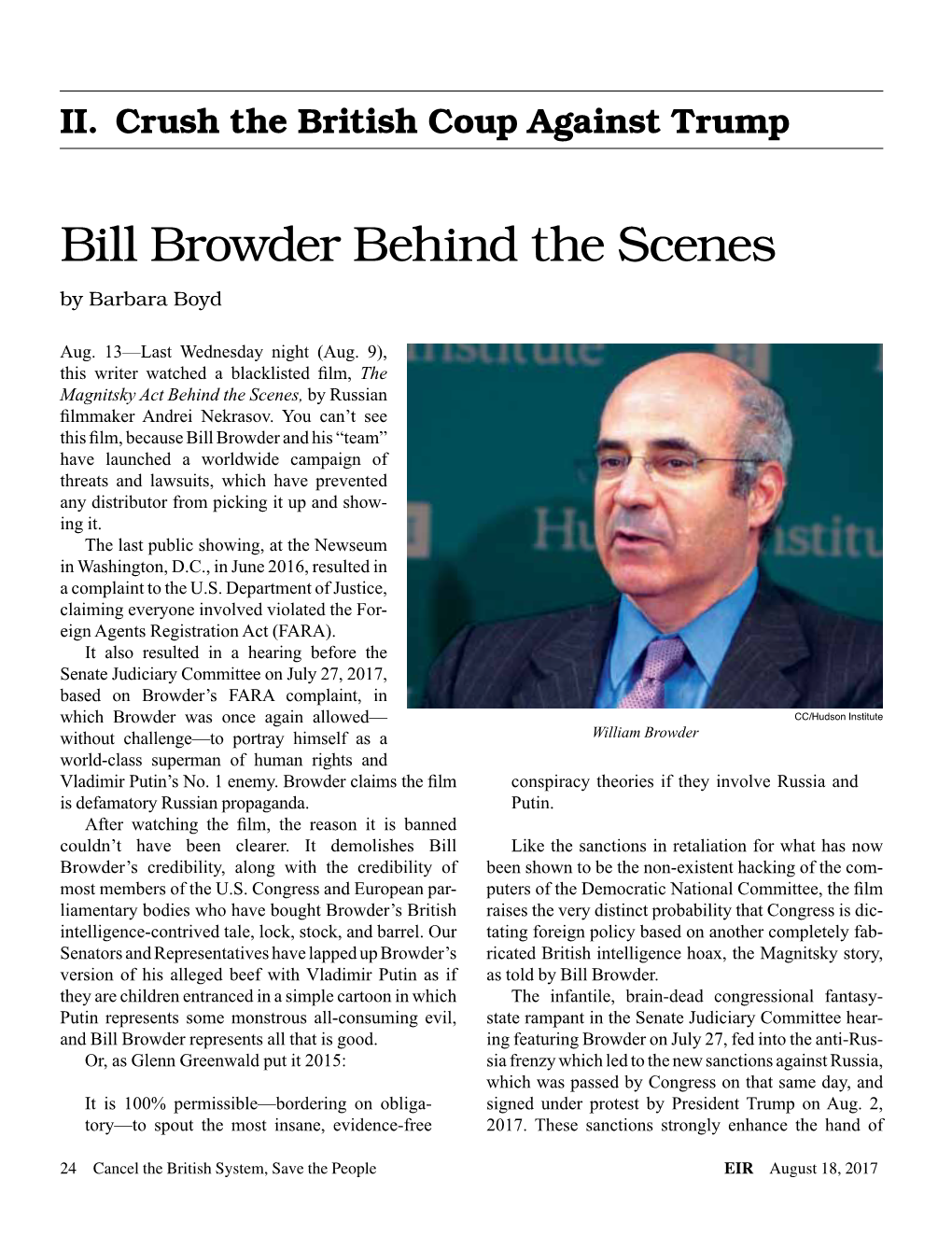 Bill Browder Behind the Scenes by Barbara Boyd