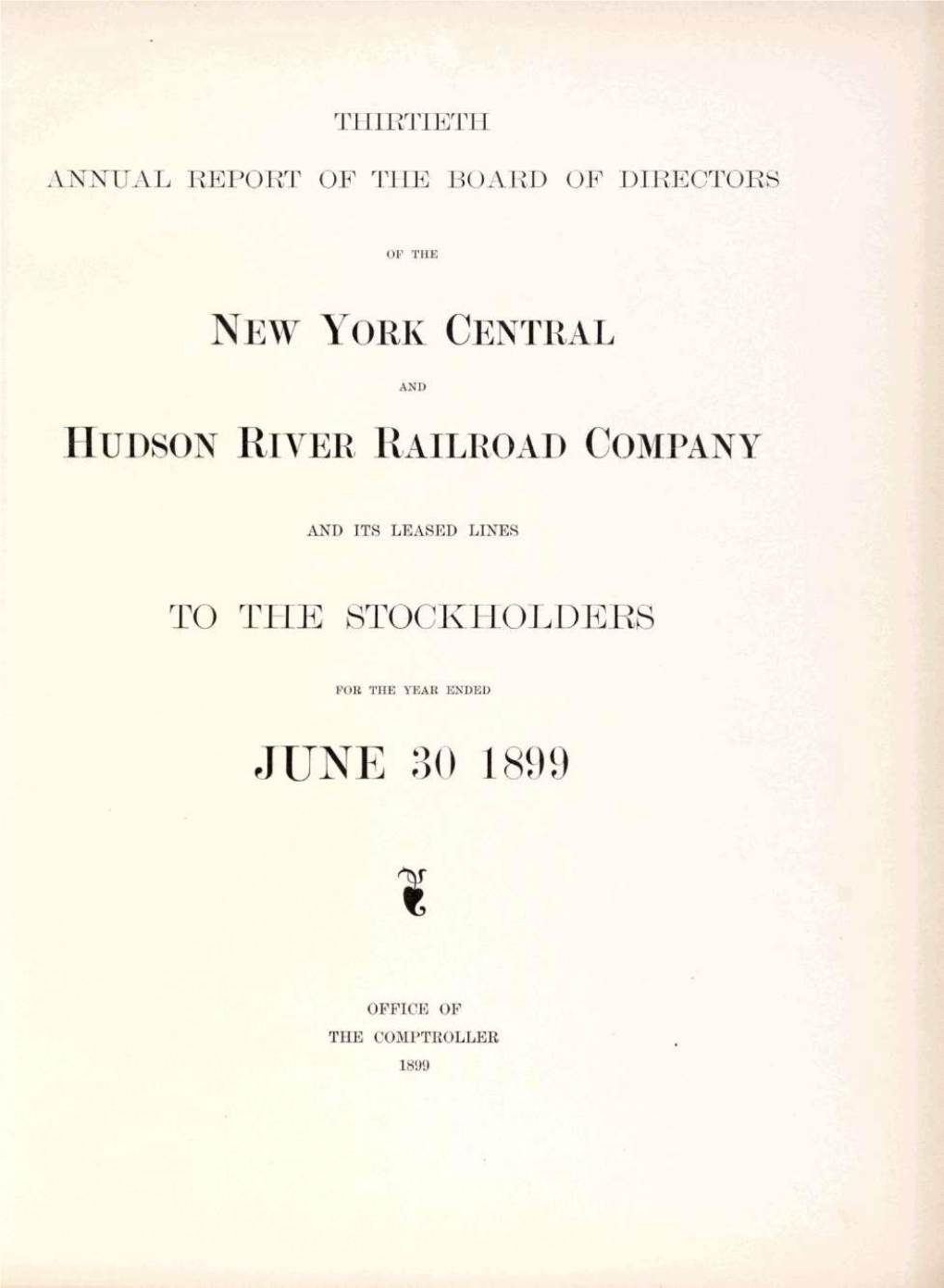 New York Central Hudson River Railroad Company To