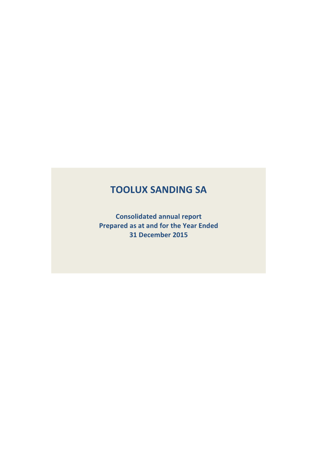 Toolux Sanding Sa