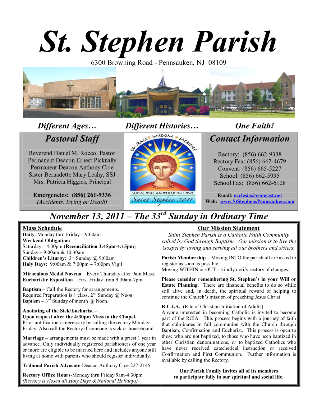 St. Stephen Parish 6300 Browning Road ­ Pennsauken, NJ 08109