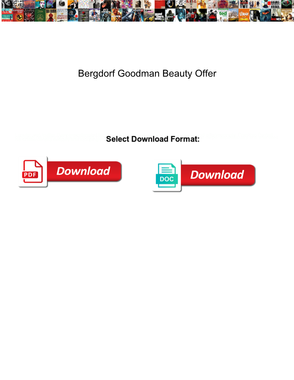 Bergdorf Goodman Beauty Offer