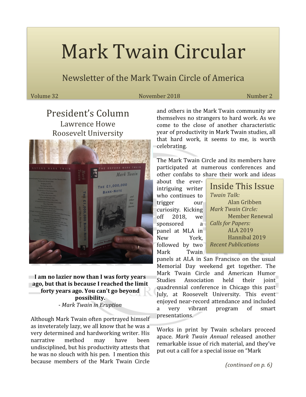 Mark Twain Circular