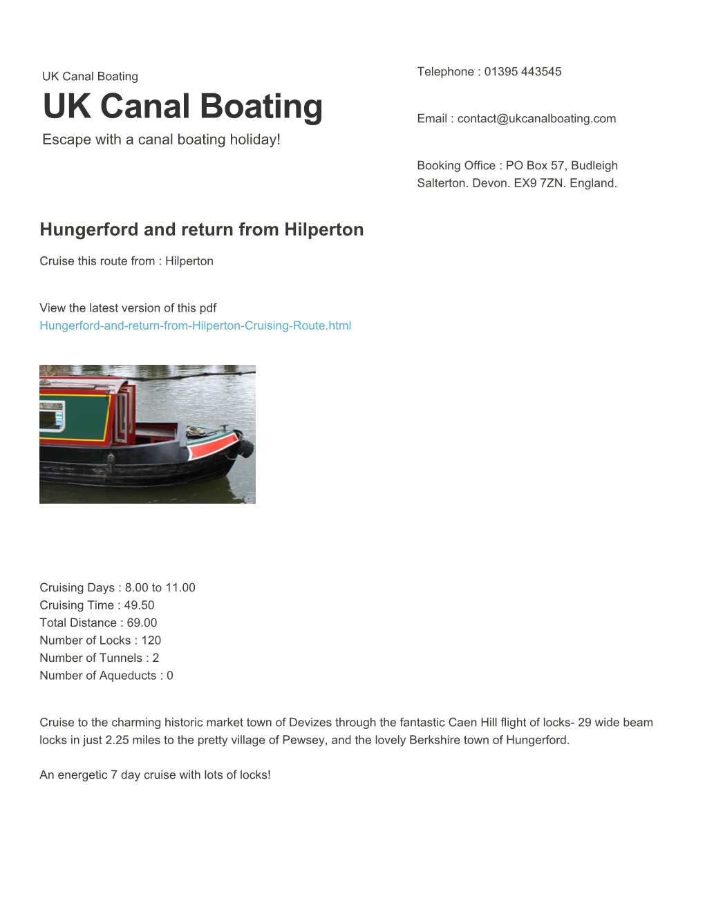 Hungerford and Return from Hilperton | UK Canal Boating