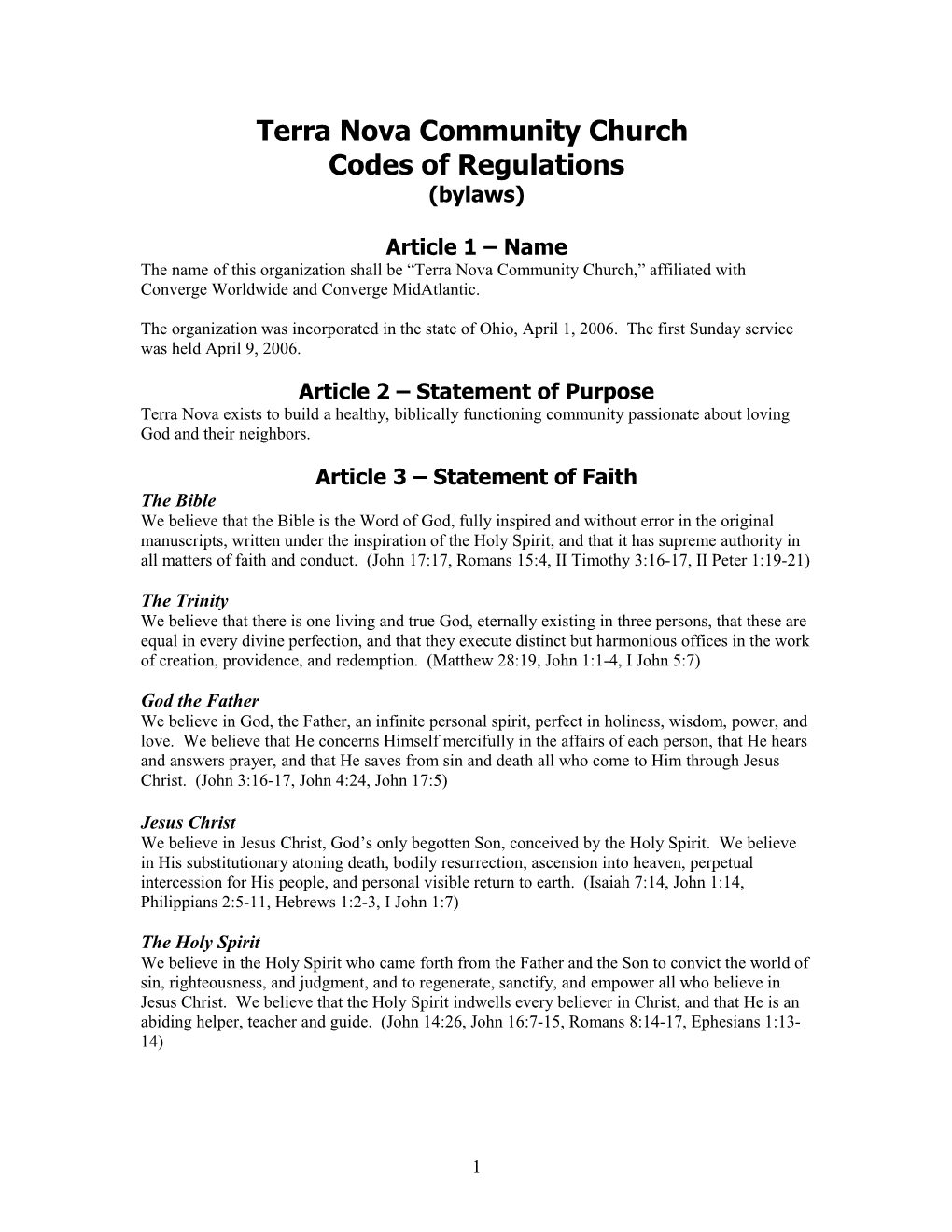 Codes of Regulations