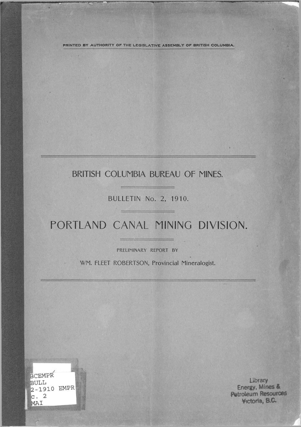 Portland Canal Mining Division