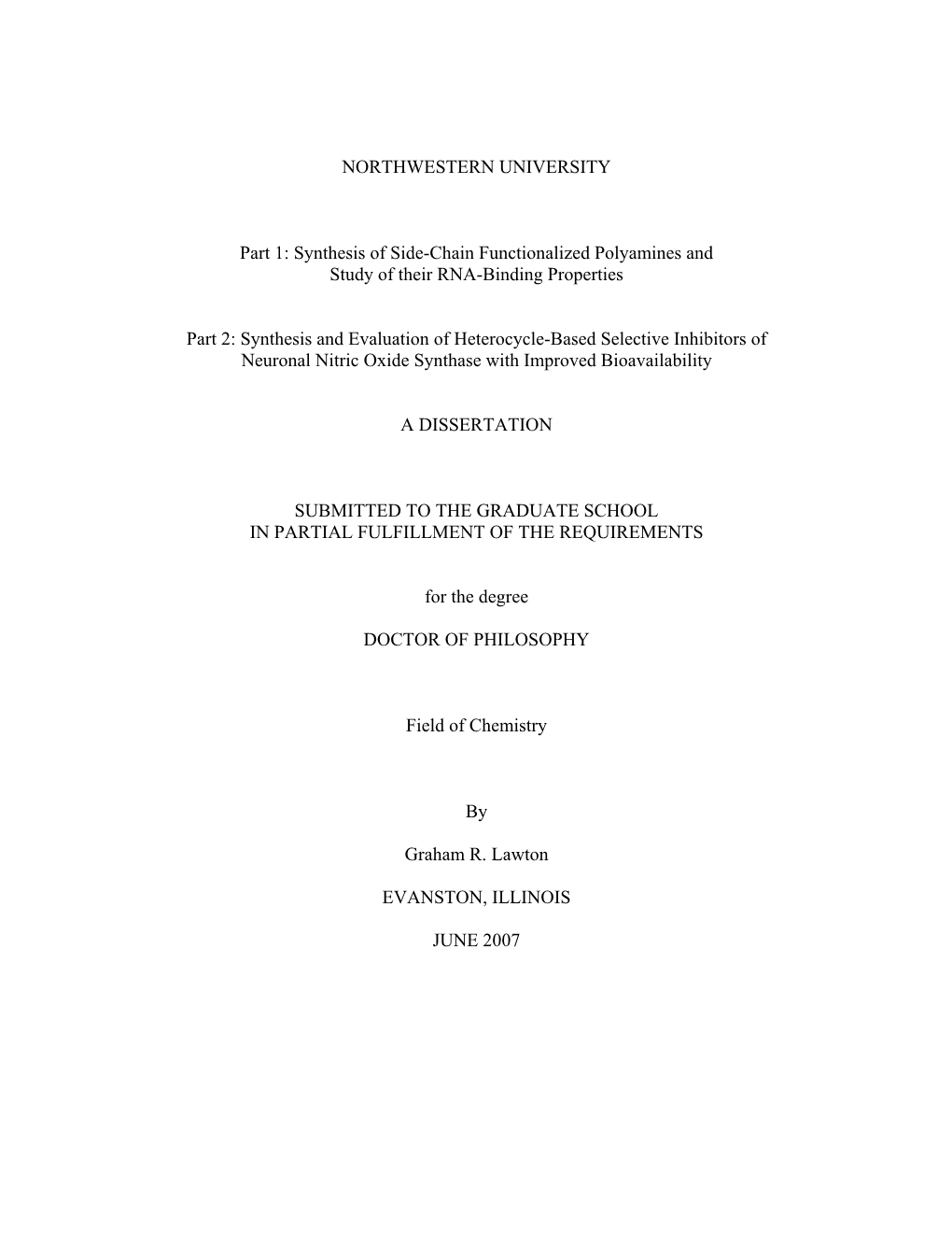 Chapter 1: Synthesis of Sidechain Functionalized Polyamines and Study of Their RNA-Binding Properties