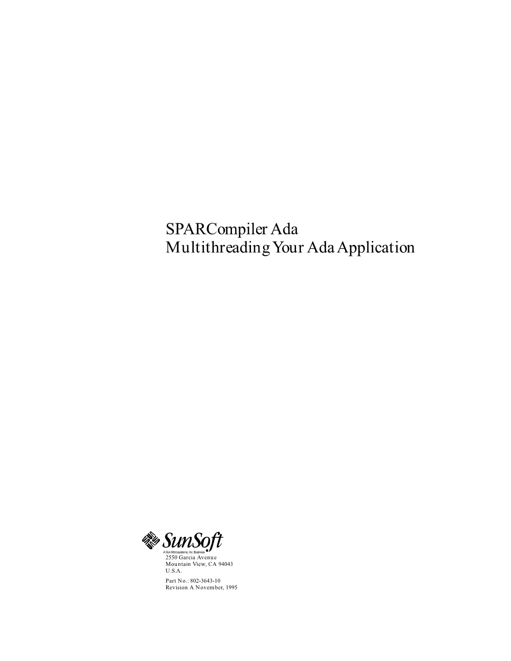 Sparcompiler Ada Multithreading Your Ada Application