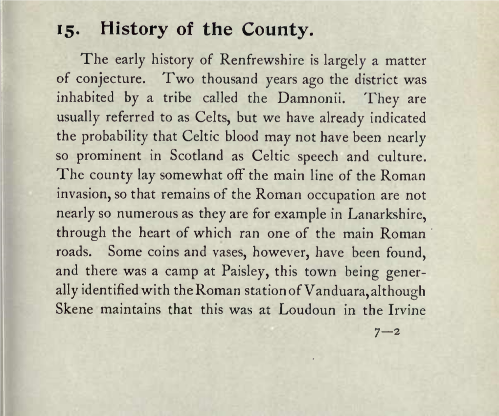 History of the County, Antiquities